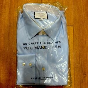 Charles Trywhitt Men’s Sky Blue Slim Fit Non-Iron Twill Shirt